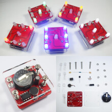 3Pcs Geekcreit DIY Kit de Dados LED Brancos a Tremer com Pequeno Motor de Vibração