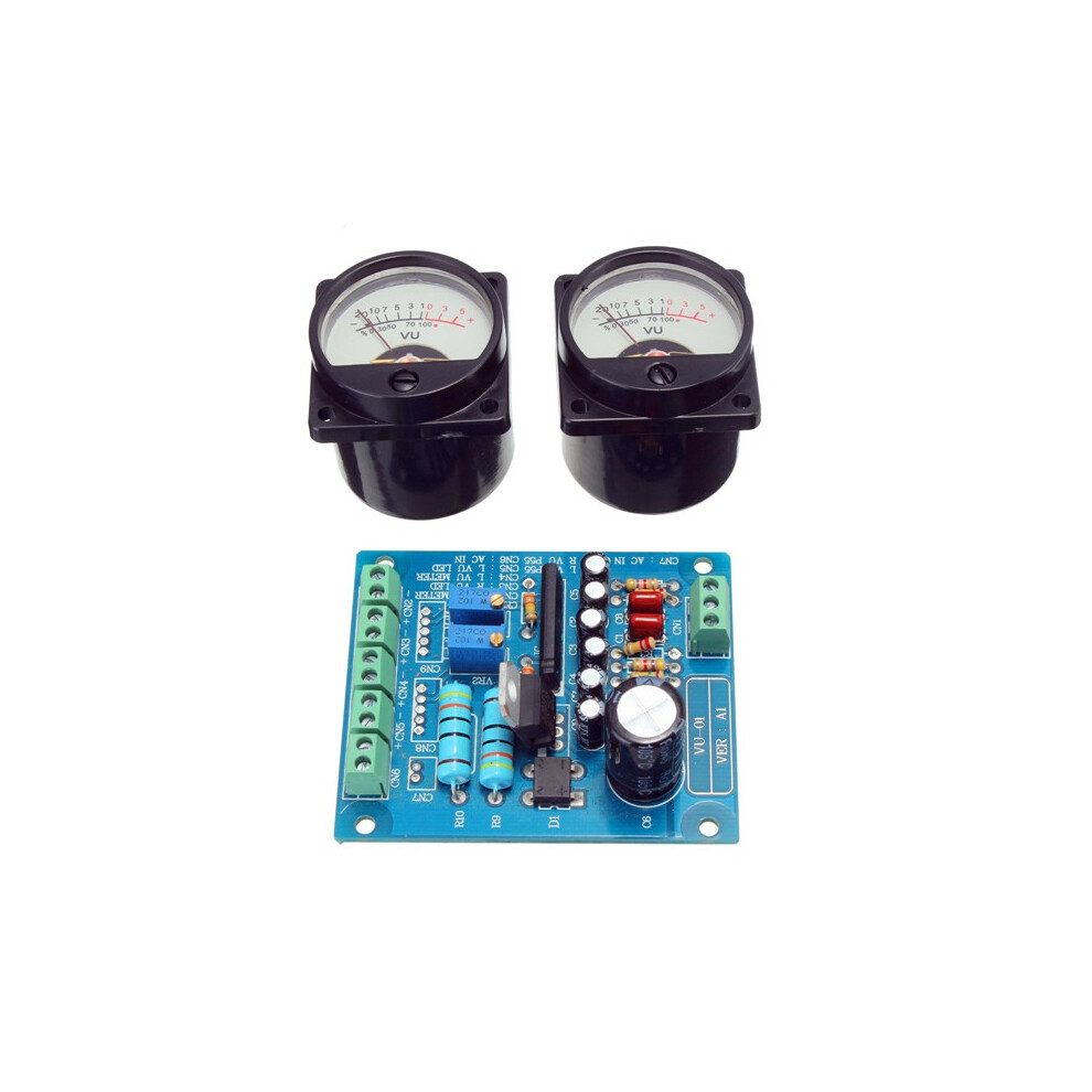 2Pcs Vu Meter Warm Backlight Recording + Audio Level Amp With Driver Board 5203060168368