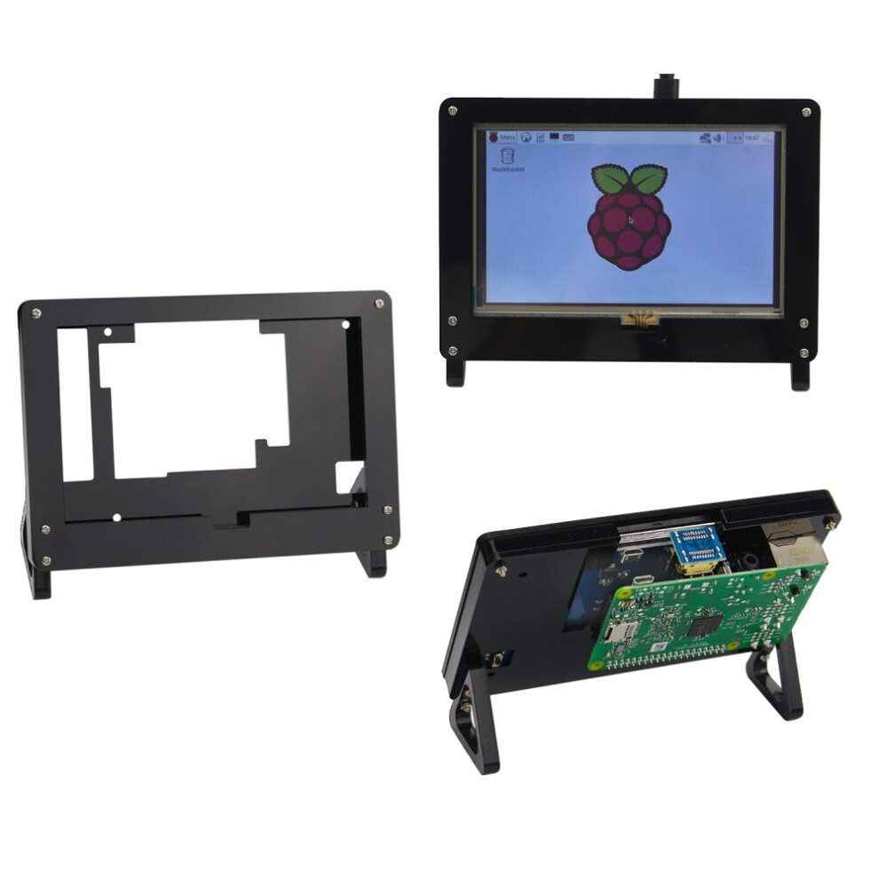 5 Inch Lcd Scherm Display Acryl Behuizing Standhouder Voor Raspberry Pi 3B+(Plus)-image