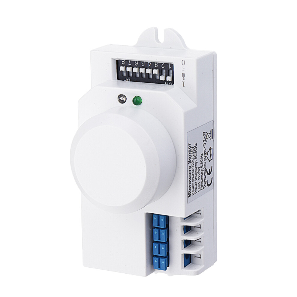 Intelligent Microwave Sensor Switch Ac220v-240V Human Body Induction Sensor Corridor Photoelectric Sensor 3796736856437