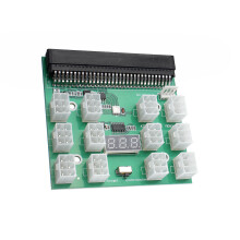 1600W Server Voedingsconversiemodule met 12 6-pins connectors Grafische Kaart Voedingsbord voor BTC Mining Bitcoin Mijn