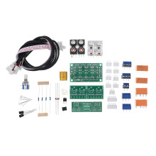 Kit DIY de Seletor de Sinal de Entrada de Áudio 4 vias com Comutação RCA para Seleção de Entrada de Áudio com Botão para Amplificador