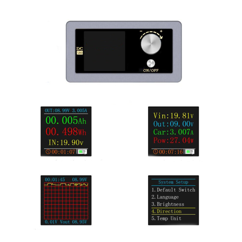 DC-580 Dc Dc Buck Boost Menič Cc Cv 1.8-32V 5A NapáJací Modul ZvyšOvanie ZnižOvanie NastaviteľNý Regulovaný Pre LaboratóRne NapáJanie-image