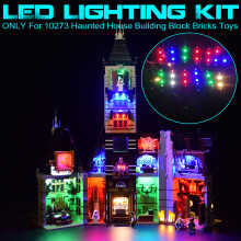 Kit de Iluminação LED DIY para o Conjunto de Blocos de Construção LEGO 10273 Casa Assombrada