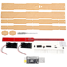 WangDaTao HU-007 32-Bit Rocker-Making-Kit Elektronische DIY-Lötteile 51 Einzelchip-LED-Blitzlichtstab