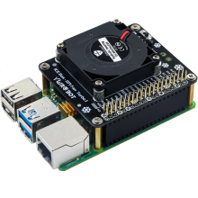 Raspberry Pi 4B Entwicklungsboard Kühlventilator geeignet für RaspberryPi Turbo Ventilator mit LED Umgebungslicht