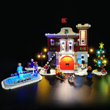 Kit de Iluminação LED DIY SOMENTE Para o Edifício da Estação de Bombeiros da LEGO 10263 Vila de Inverno