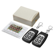 Interruptor de relé inalámbrico de control remoto de 12 V DC 4CH con 2 transceptores y 1 receptor de 315 MHz