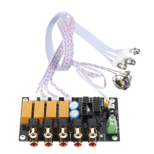 B9-001 4 Ways Audio Switch Input Selection Board Touch Button DC Or AC Input 2 Channel Stereo Source Switching Board 1