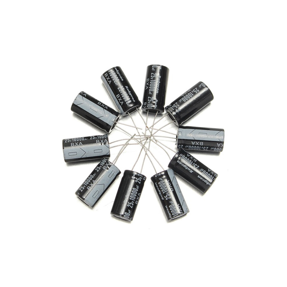 10 Ks RadiáLny Elektrolytický KondenzáTor 25V 10000Uf 105C-image