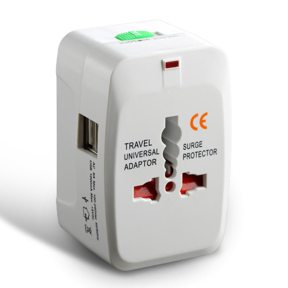 Dual Usb Travel Converter Global Access Plug Multifunction 931L Conversion Plug Smart Socket Connector Us / Uk / Eu / Au Plug 3796736970638