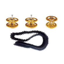 Set di accessori per kit fai-da-te: parte in plastica della pista del robot intelligente + ruota motrice + ruota a cuscinetto
