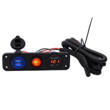 Neues 5 V 4. 2A LED Dual-USB-Ladegerät Volt-Meter wasserdichtes Schalterpanel für Marine Auto Boot Motorrad