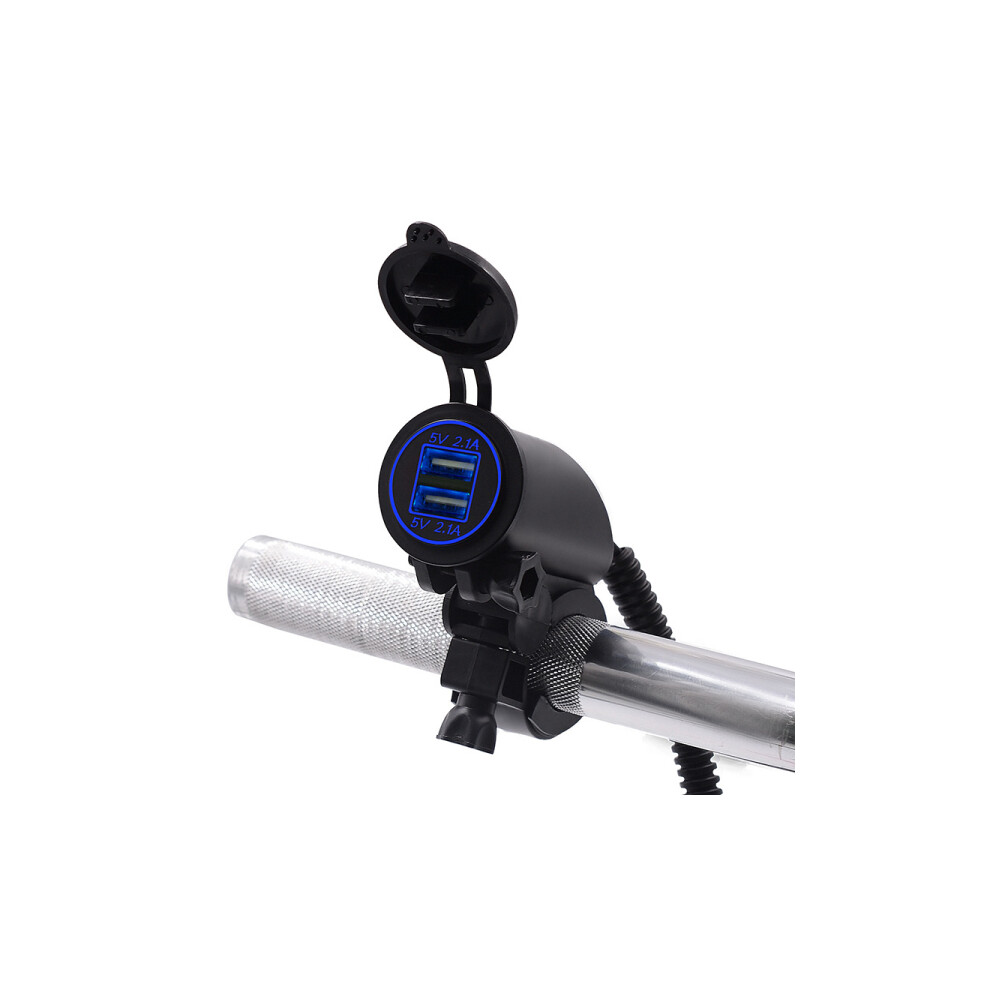 28Mm 5V 4.2A Led Dual Usb Charger 12-24V Socket Power Supply Waterproof Motorcycle Bike Car Boat 762179054139