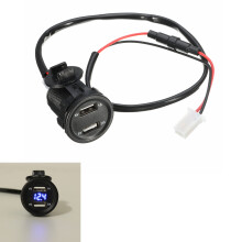 Neue 12 V 2. 1A 1A Dual-USB-Ladebuchse Spannungsvolt-Meter LED-Licht für Auto Motorrad