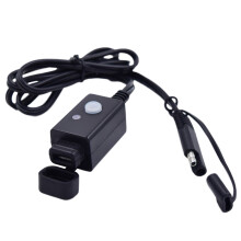 Neuer 3. 1A wasserdichter SAE-zu-USB-Ladegerät für Motorräder mit Schalter und LED-Verlängerungskabel
