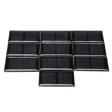 10 peças de painel solar mini de polissilício epóxi 1V 125MA uma peça