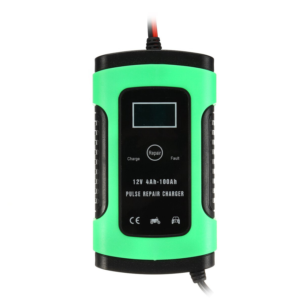 New Eu Plug 12V 6A Pulse Repair Lcd Battery Charger For Car Motorcycle Lead Acid Battery Agm Gel Wet 762179065395