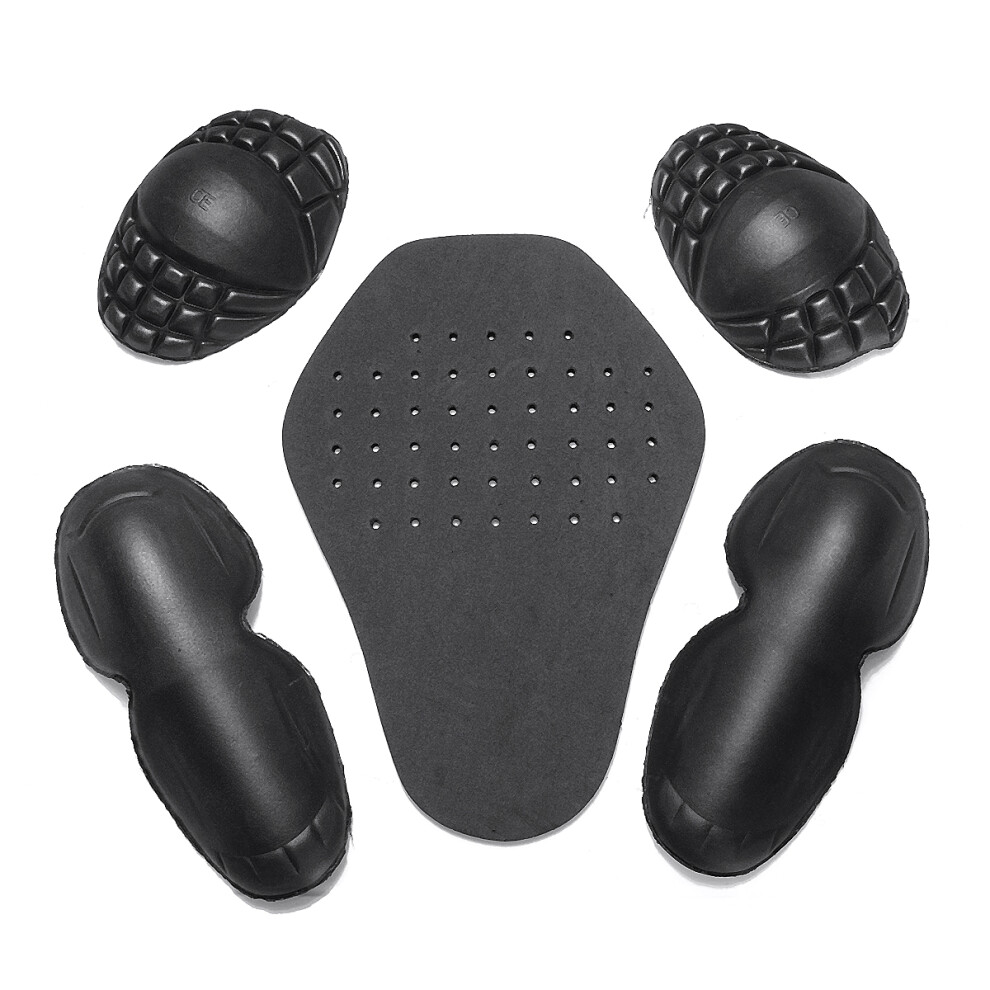 Motorcycle Jacket Armor Protectors Insert Shoulder Elbow Knee Back Impact Pad 762179054931