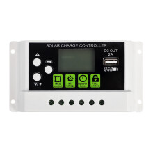 Neuer 20A 12 V/24 V LCD-Display PWM Solar Panel Ladecontroller kompatibel mit Li-Ion- und Blei-Säure-Batterien USB-DC-Hintergrundbeleuchtung Disp