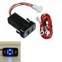 Neuer 12/24 V Dual-USB-Autoladegerät Schnelles 2. 1A Smart-Adapter für TOYOTA für die meisten Smartphones MP3