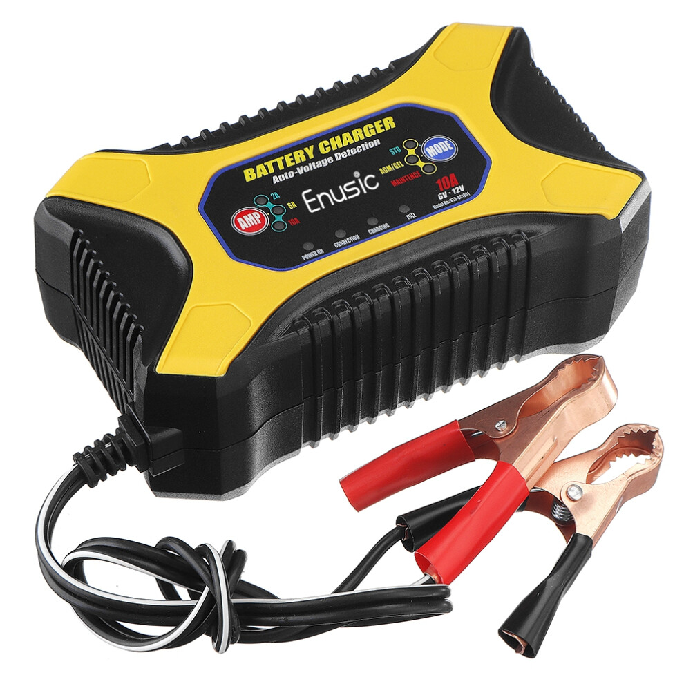 New Enusic Bc1901 6V/12V 2A 6A 10A Pulse Repair Battery Charger For Car Motorcycle Lead Acid Battery Agm Gel Wet 762179080039