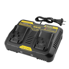 Cargador de batería rápido de doble puerto dual de 10. 8 V-20 V Li-Ion de 3A para DCB105 DCB101 DCB102 DCB112 DCB205