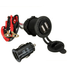 Neues 12–24 V Dual-USB-Motorrad-Handy-Ladegerät mit wasserdichter Abdeckung