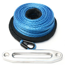 Neues 10 mm x 30m schwarzes synthetisches Windenseil mit Aluminium-Hawse-Fairlead ATV-Winden-Kit