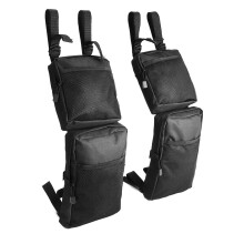 Nuevo par de bolsas laterales de almacenamiento impermeables negras 600D para caza y transporte de carga para ATV UTV cuatrimotor