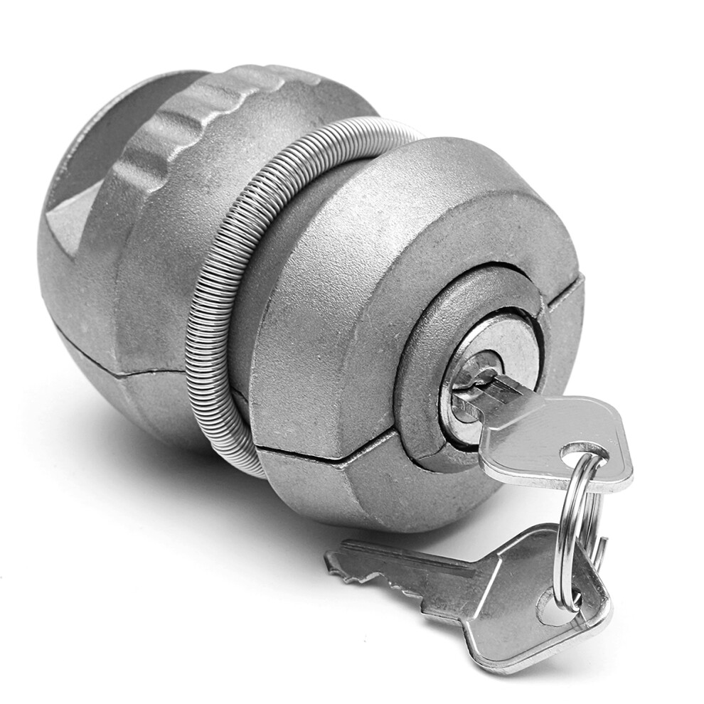 New Insertable Hitchlock Trailer Coupling Hitch Lock Tow Ball Caravan For Security Silver 762179066026