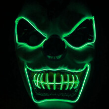 Neue Clown El Cold Light Leuchtende LED Fluoreszierende Maske Halloween Trick Scary Spoof Horror Leuchtende Requisiten