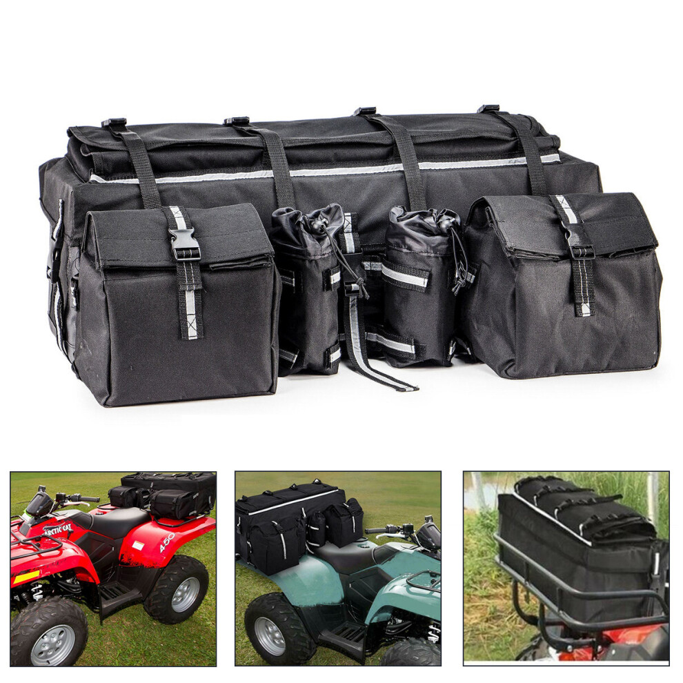 Universal Utv Snowmobile Atv Cargo Bag Rear Rack Gear Bag Padded Cargo Bag 762179057772