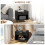 Homcom HOMCOM Small Table With Drawer, Open Compartment and Handle, Black 5