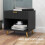 Homcom HOMCOM Small Table With Drawer, Open Compartment and Handle, Black 6