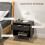 Homcom HOMCOM Small Table With Drawer, Open Compartment and Handle, Black 4