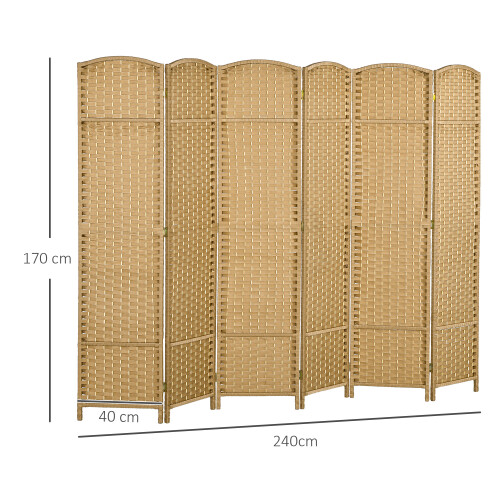 Homcom HOMCOM 6 Panel Folding Room Divider, Privacy Screen, 240 x 170cm 1