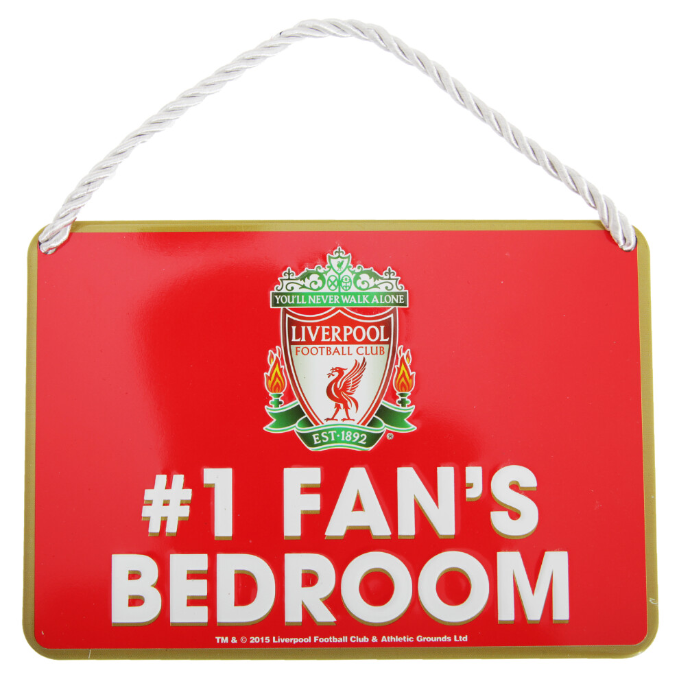 Liverpool FC Official Number 1 Fan Football Crest Bedroom Sign