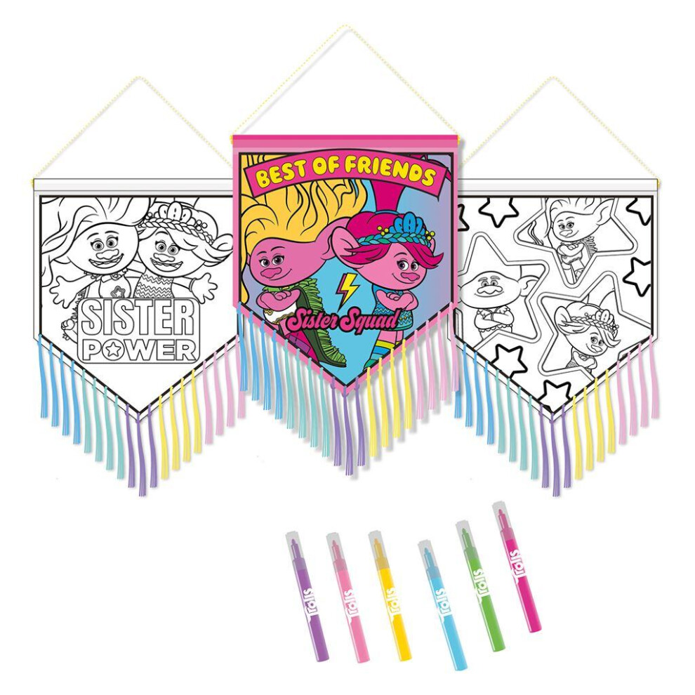 Trolls Band Together Colour In Banner Set