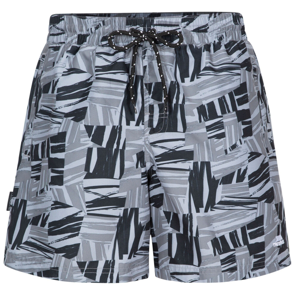 (L, Grey Print) Trespass Mens Rand Swim Shorts