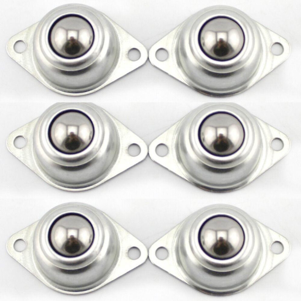 6 Pcs Steel Universal Ball Casters 360º Rotation Load Capacity 40lbs  Home Appliance