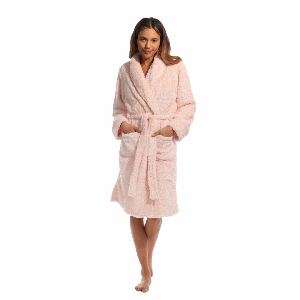 (S-M, Pink) Pretty Woman Womens/Ladies Lambi Dressing Gown