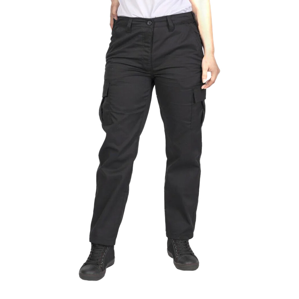 (18 UK L, Black) Lee Cooper Womens/Ladies Classic Cargo Trousers