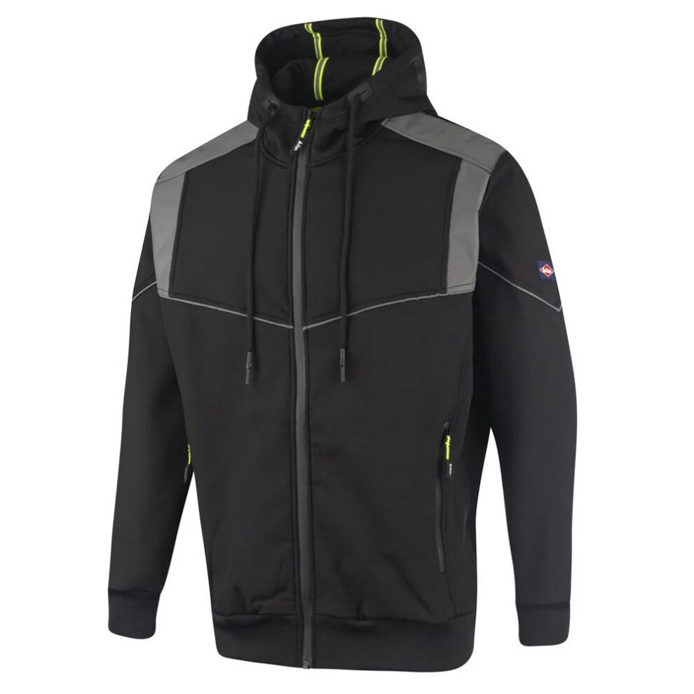 (XXL, Black) Lee Cooper Mens Reflective Hooded Jacket