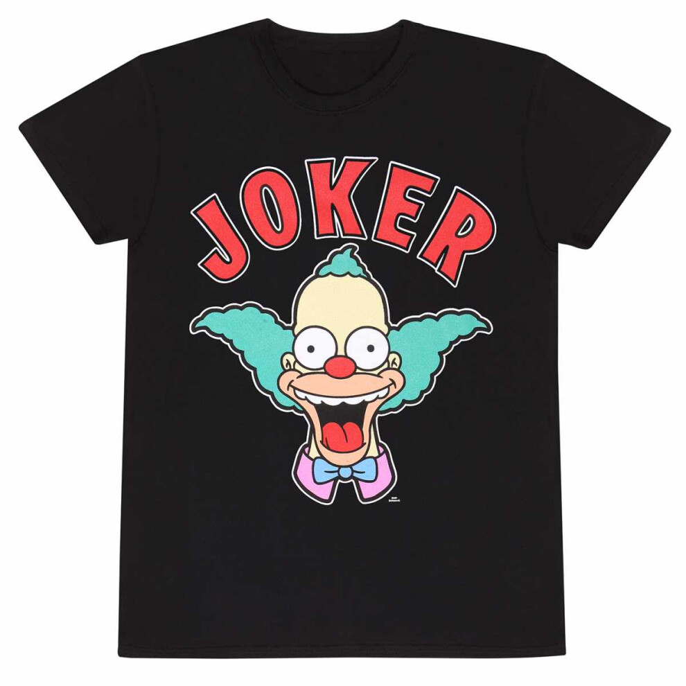 (5XL, Black) The Simpsons Unisex Adult Joker Krusty The Clown T-Shirt