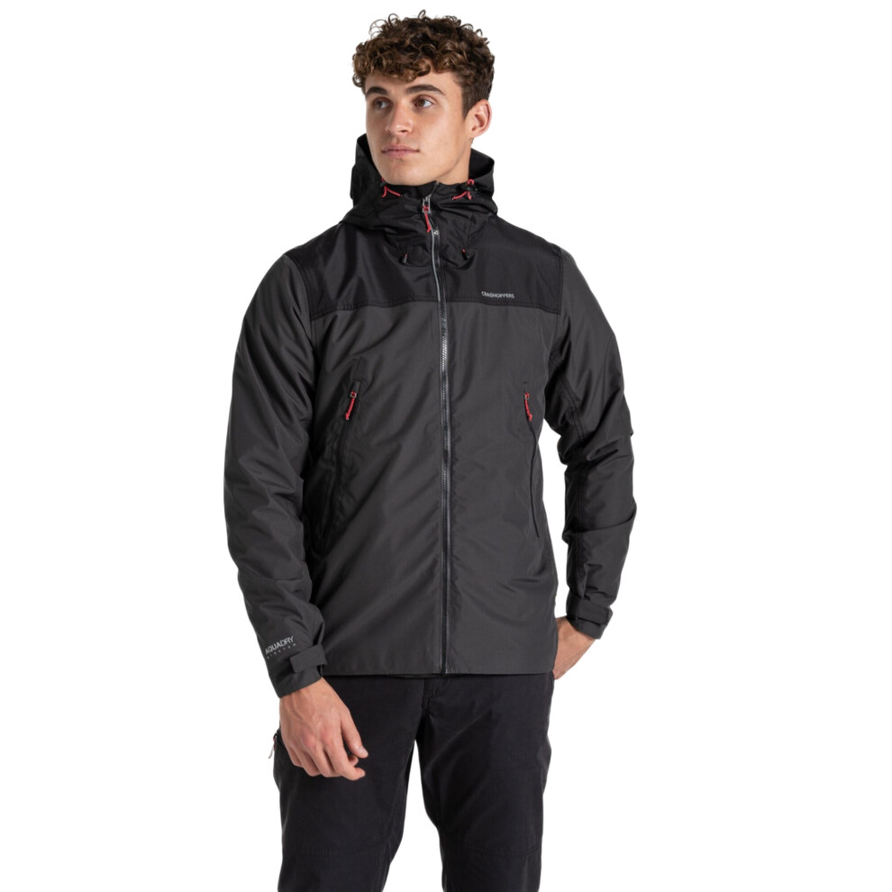 (XXL, Black Pepper/Black) Craghoppers Mens Vanth Waterproof Jacket