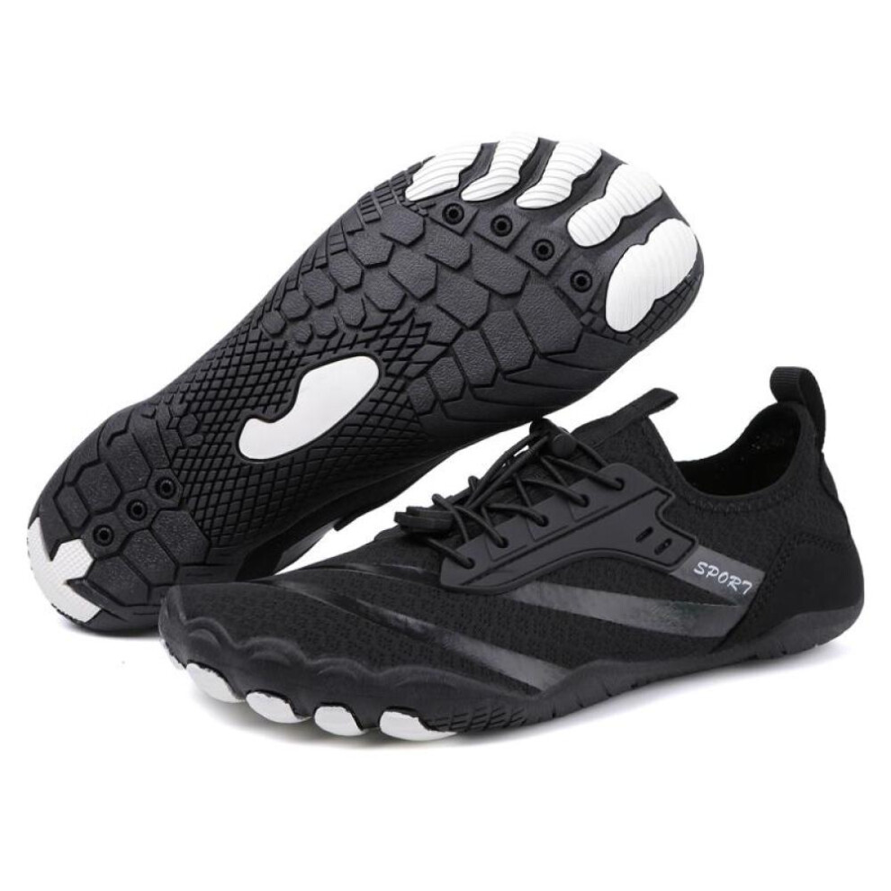 (black, 45) Water Shoes For Men Women Beach Aqua Shoes Swimming Sandals Drainage Wading Sports Shoes Quick Dry Boating Barefoot Yoga Gym Fishing Surfing Sneakers