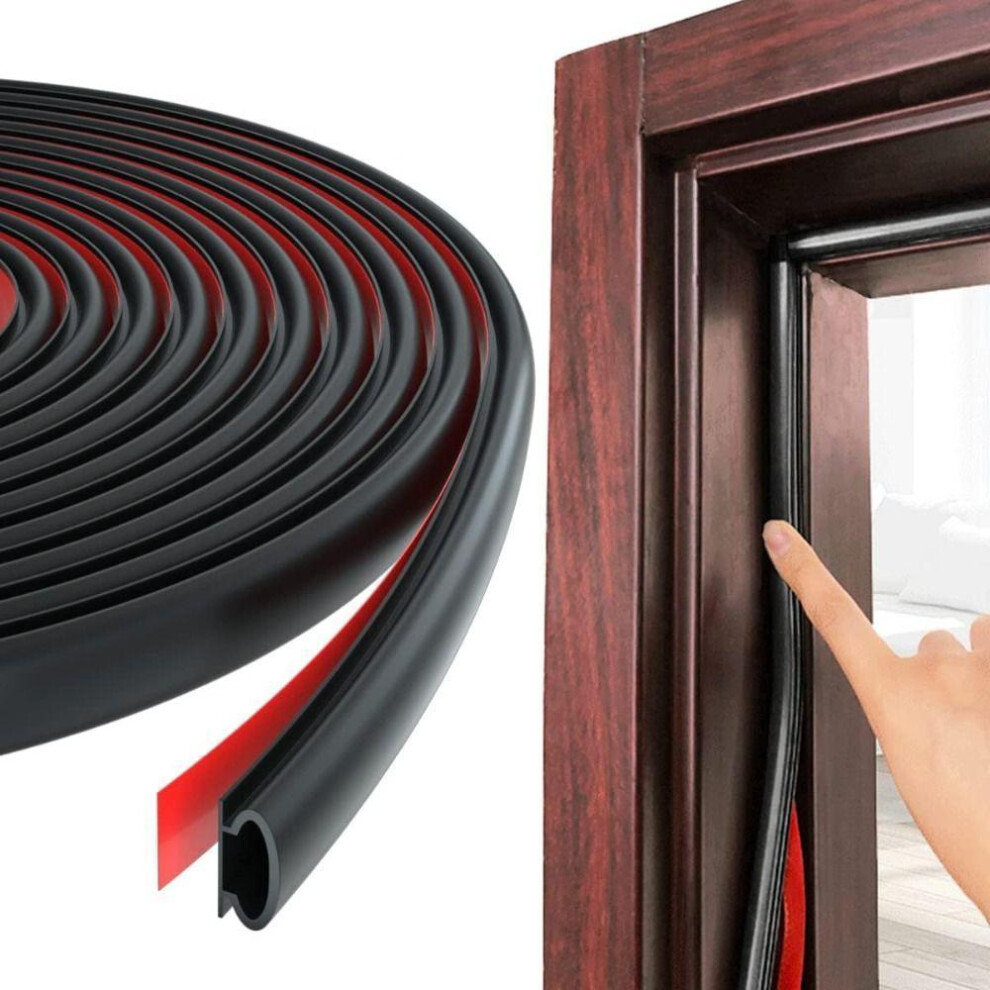 D Shape Weather Stripping Door Seal Black Door Seal Strip Sound Insulation  Doors and Windows
