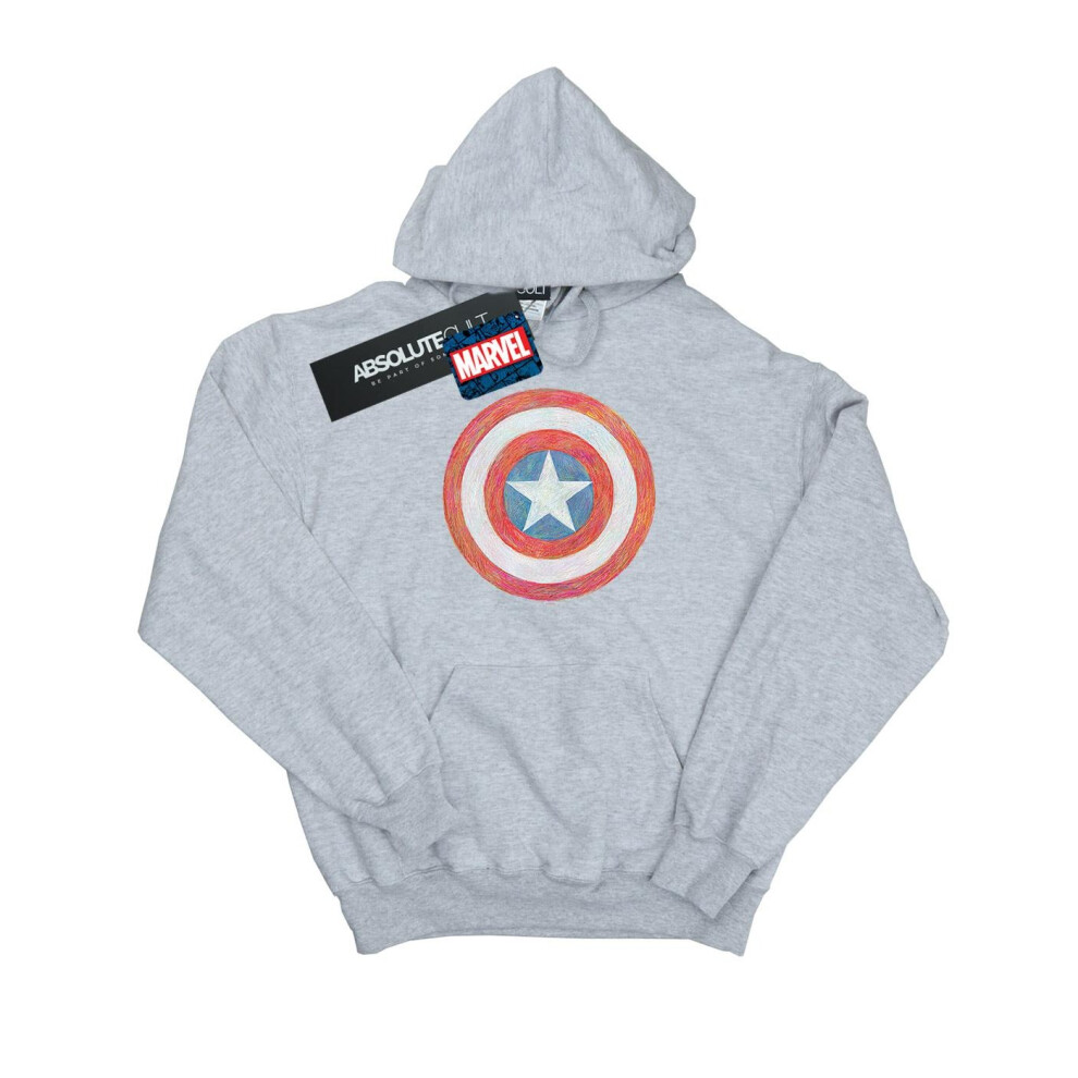 Captain America Sketched Shield Hoodie