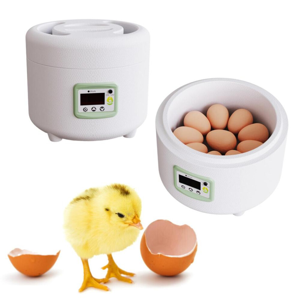 (as the picture) 9 Eggs Incubator Poultry  Automatic Temperature Control Incubator Tool Small Plastic Bionic Water Bed Farm Bird Egg Incubator